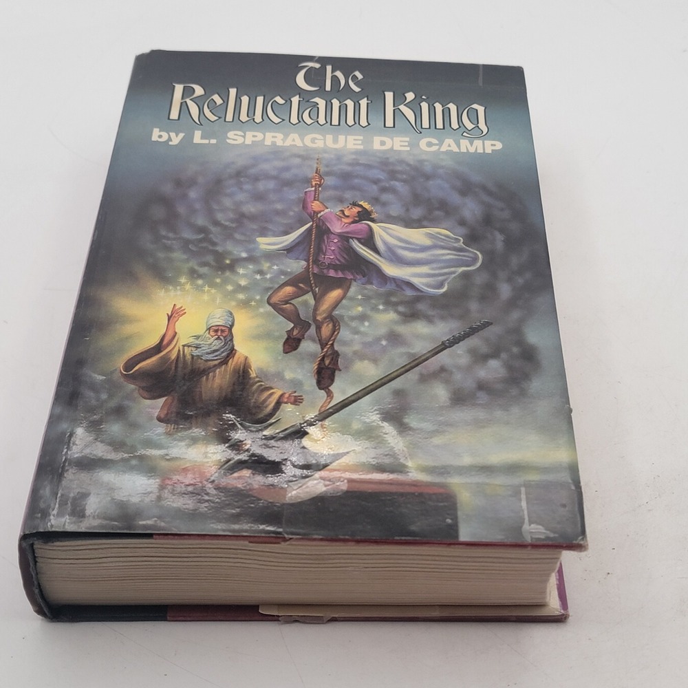 L. Sprague de Camp The Reluctant King Hardcover Book Club Edition Omnibus Good